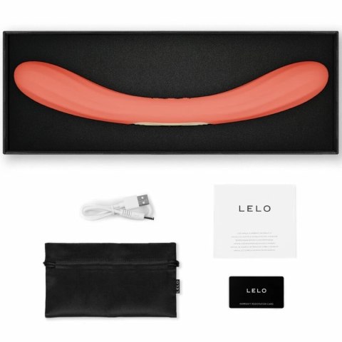 LELO Boomerang Podwojny Wibrator Coral Red - wodoodporny, 16 trybow