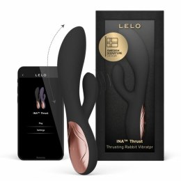 LELO INA Thrust Rabbit czarny - wibrujący model z funkcją ruchu