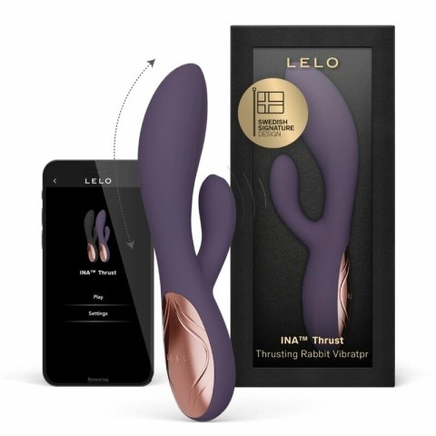 LELO INA Thrust Rabbit - fioletowy, dynamiczny system ruchu, silikon