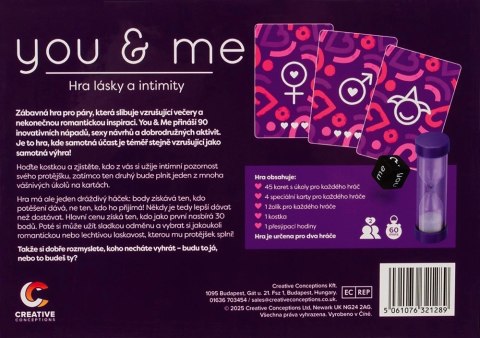 You & Me Czech - gra dla par z 90 kartami zadań i akcesoriami
