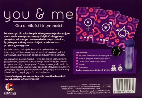 You & Me Polish - gra dla par z 90 kartami zadań i akcesoriami