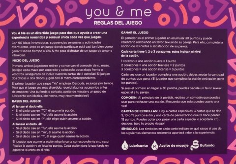 You & Me (Spanish) - gra dla par z 90 kartami zadań, wersja hiszpańska