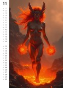 Calendaria Creatures 2026 - Zestaw 12str - A3 z grafiką fantasy