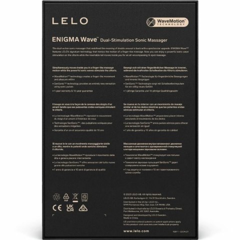 LELO ENIGMA Wave Cyber Purple - trojfunkcyjny masażer z technologią WaveMotion