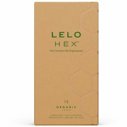 LELO HEX Organic prezerwatywy 12 szt. ekologiczny lateks, struktura HEX