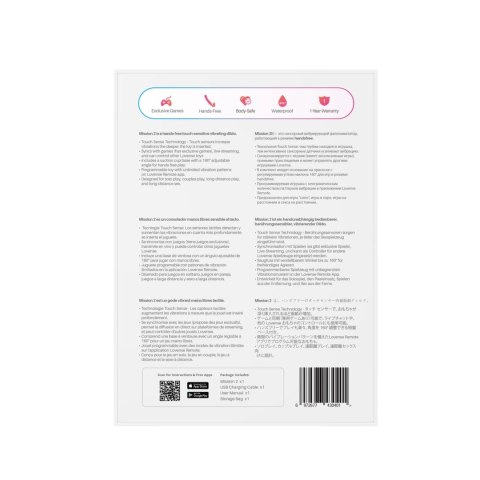Lovense Mission 2 - Model z przyssawką i technologią Touch-Sense, czarny