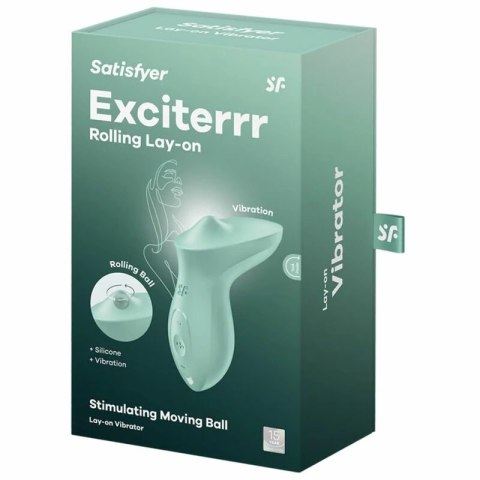 Satisfyer Exciterrr Lay-On urządzenie pulsujące Mint, silikon, wodoodporne
