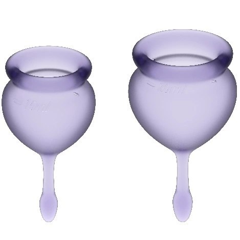 Satisfyer Feel Good Kubeczek Menstruacyjny Fioletowy 15ml+20ml Zestaw