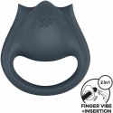 Satisfyer Perfect Pair 2 Grey - Wielofunkcyjny Pierścień i Stymulator 2w1