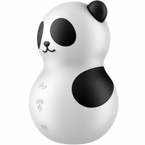 Satisfyer Pocket Panda - kompaktowy stymulator pulsacyjny, czarno-biały