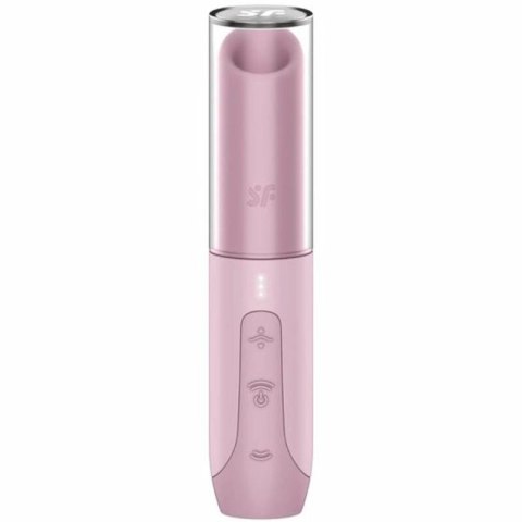 Satisfyer Secret Kiss Wave kompaktowy masażer Air Wave rożowy USB-C