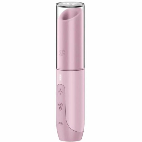 Satisfyer Secret Kiss Wave kompaktowy masażer Air Wave rożowy USB-C