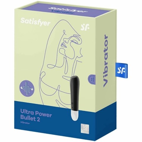Satisfyer Ultra Power Bullet 2 czarny - kompaktowy miniwibrator wodoodporny