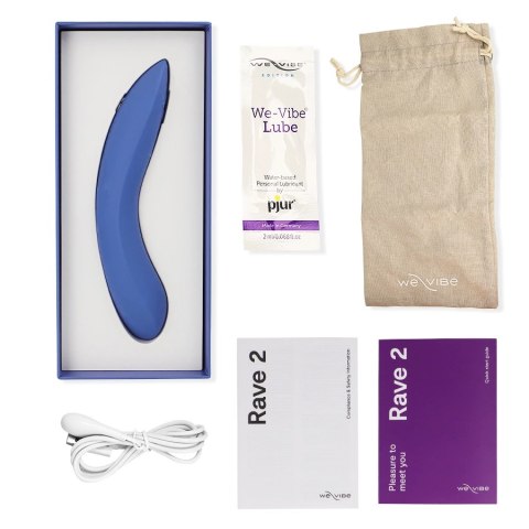We-Vibe Rave 2 niebieski - wibrator punktowy G, wodoodporny, aplikacja