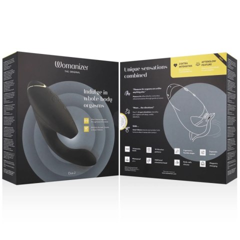 Womanizer Duo 2 Czarny - System podwojnej stymulacji, wodoodporny