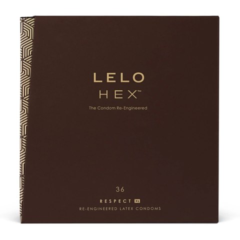 LELO HEX Respect XL 36 szt. - prezerwatywy powiększony rozmiar 58 mm
