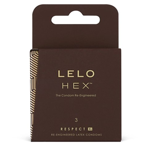 LELO HEX Respect XL prezerwatywy lateksowe powiększone 3 sztuki
