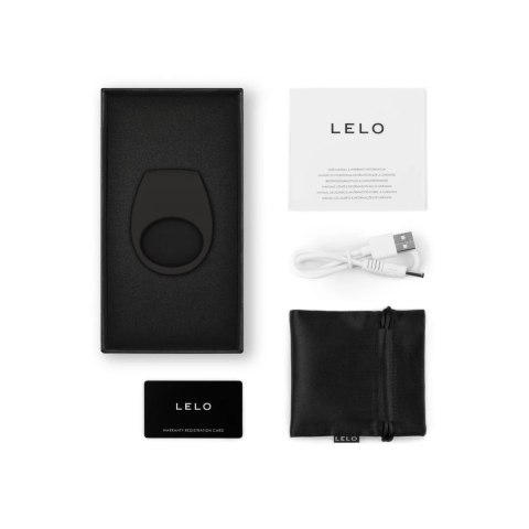 Lelo Tor 3 Czarny - Pierścień wibrujący, sterowany aplikacją, silikon