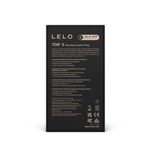 Lelo Tor 3 Niebieski - Pierścień wibrujący, sterowany aplikacją, silikon