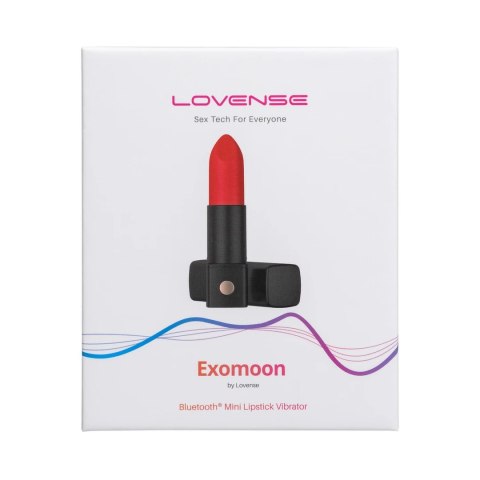 Lovense Exomoon Mini Wibrator Szminka Bluetooth IPX7 Czarny