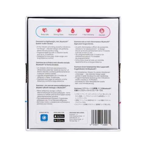 Lovense Exomoon Mini Wibrator Szminka Bluetooth IPX7 Czarny