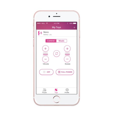 Lovense Nora Vibrator - Model z Bluetooth, podwojna stymulacja, rożowy
