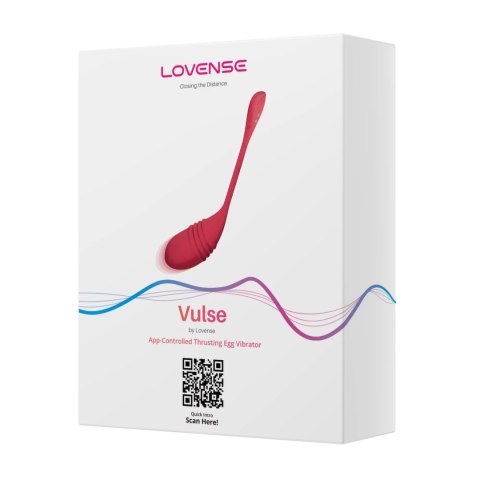 Lovense Vulse Czerwony - Jajko Wibrujące z Pulsacją, Aplikacja, IPX7