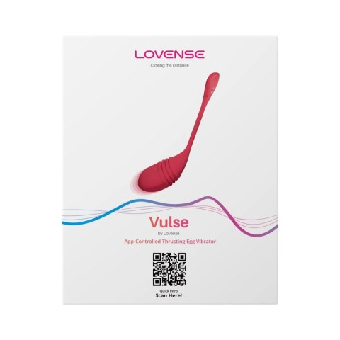 Lovense Vulse Czerwony - Jajko Wibrujące z Pulsacją, Aplikacja, IPX7