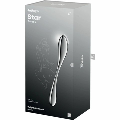 Satisfyer Star Force 3 - dwustronny model ze stali nierdzewnej, srebrny