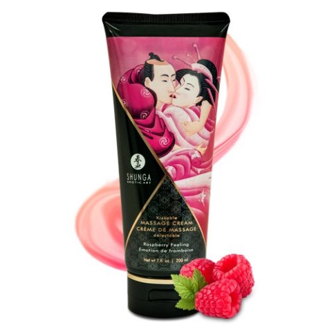 Jadalny Krem Do Masażu O Smaku Malinowym Kissable Massage Cream Raspberry Feeling 200 Ml Shunga