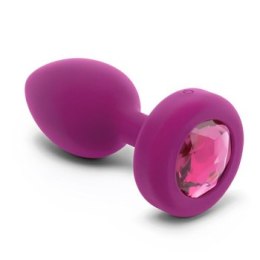 Korek Analny Vibrating Jewel Plug S/M Fuchsia b-Vibe