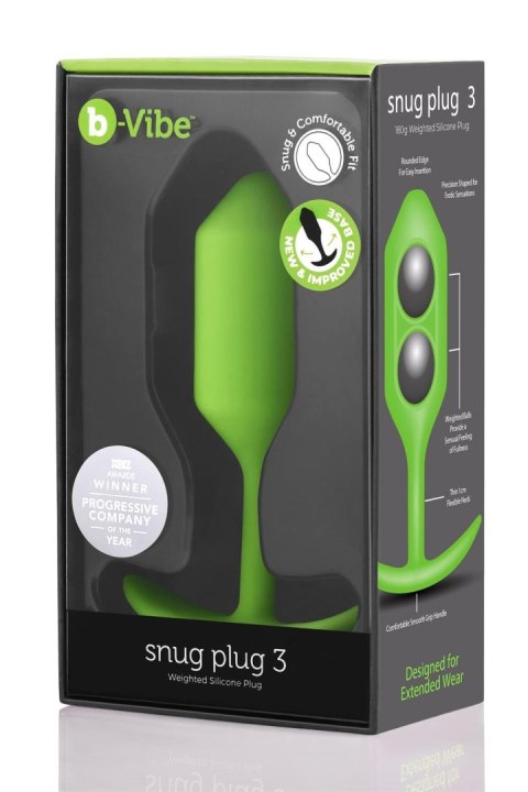 Korek analny Snug Plug 3 Lime b-Vibe