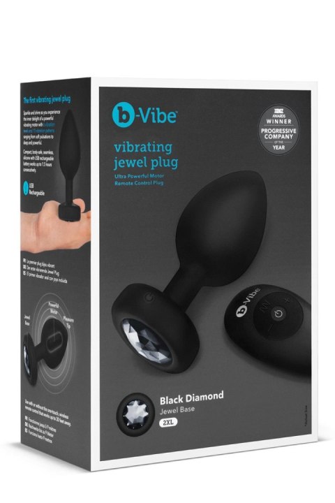 Korek analny Vibrating Jewel Plug Xxl Black b-Vibe