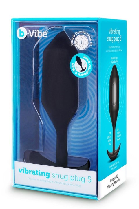 Korek analny Vibrating Snug Plug 5 Black b-Vibe