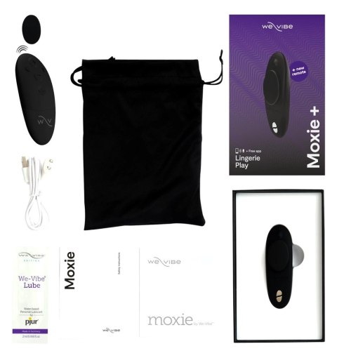 We-Vibe Moxie+ Satin Black - model zdalny, silikonowy, kompaktowy