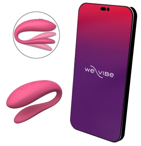 We-Vibe Sync Lite Pink - Model dla Par z Aplikacją, Smukła Konstrukcja