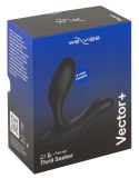 We-Vibe Vector+ Charcoal Black - Masażer prostaty z aplikacją i pilotem