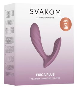 SVAKOM Erica Plus Romantic Rose - dwusilnikowy model z aplikacją, 12,5 cm
