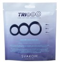 SVAKOM Triooo Dark Blue - zestaw 3 elastycznych pierścieni silikonowych