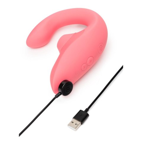 Womanizer Blend Rabbit Vibrant Rose - Wibrator z technologią powietrzną, IPX7