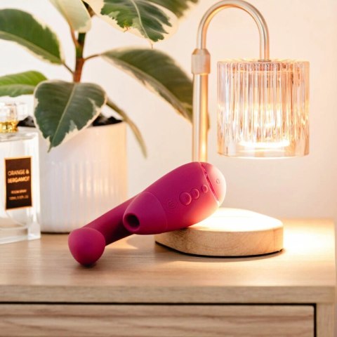 Womanizer Duo Next Intymna Maszyna 3D Air, podwojna, ciemnorożowa