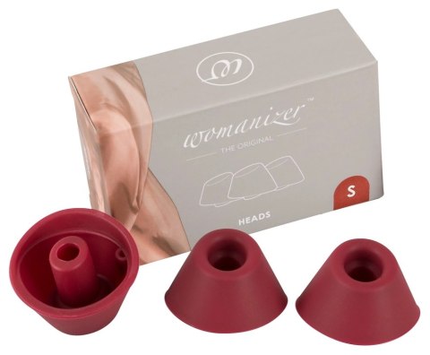 Womanizer Heads Duo S Bordeaux - Zestaw 3 silikonowych nakładek S