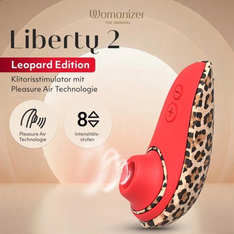 Womanizer Liberty 2 Leopard - kompaktowy model z 8 poziomami intensywności