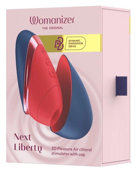 Womanizer Next Liberty Red/Blu - kompaktowy model z technologią Pleasure Air