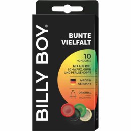 Billy Boy Colorful Variety 12 szt. Kolorowe prezerwatywy z wypustkami i smakami