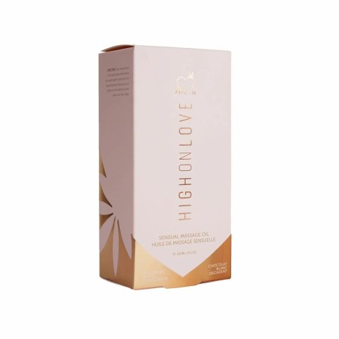 HighOnLove Massage Oil Biały Czekoladowy 120ml - Naturalny Olejek do Masażu