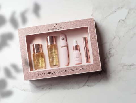 HighOnLove The Minis Pleasure Collection - zestaw pielęgnacyjny z olejkami i urządzeniem masującym