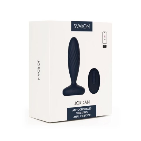 Svakom Jordan Navy Blue - Anatomiczny model z systemem ruchu i sterowaniem aplikacją