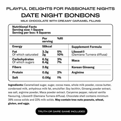 The Oh Collective Date Night Bonbon - Czekoladki Premium z Ziołami 4szt.