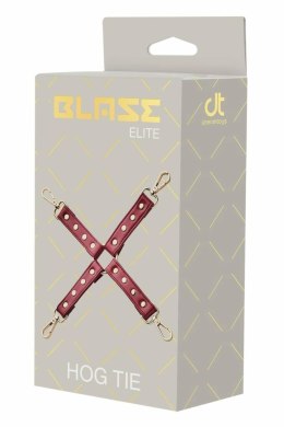 Blaze Elite Hogtie Red - system wiązań z ekoskory, złote detale